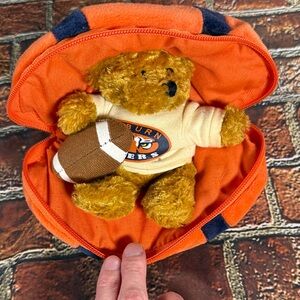 Auburn Tigers Plush Bear with Football - Orange and Cream
